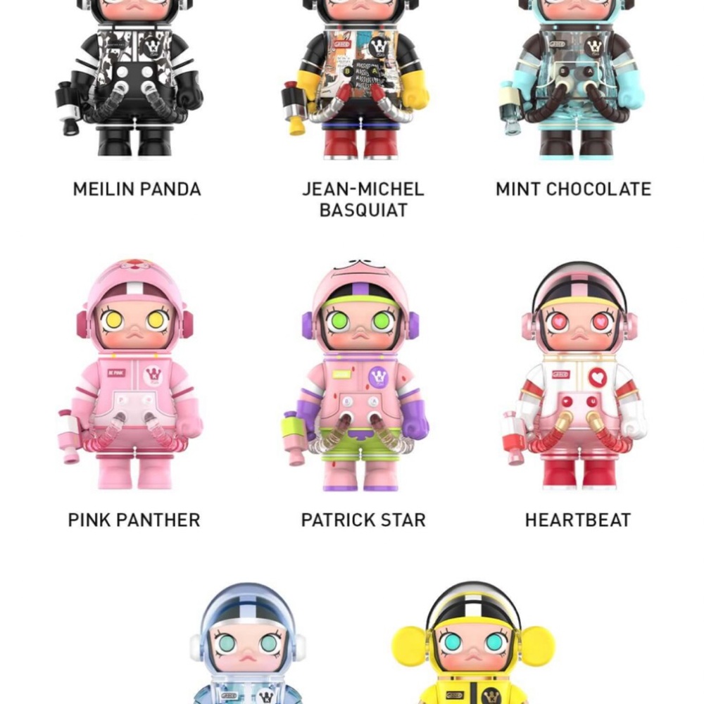 Mega Space Molly 100% (V2 Series) Figurine _ Patrick Star_Pink Panther_Graffiti